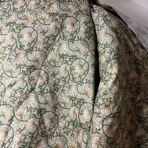 Belle Nouveau Connecting Threads Fabric Twisting Tulips Light Moss 44" x 4yds